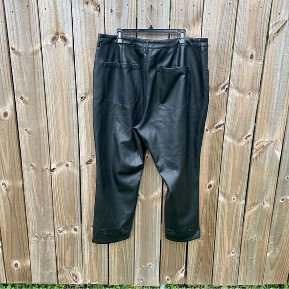 Pistola Faux Leather Black Pants size 18W Plus Size - Picture 5 of 5